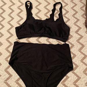NWOT black high waisted swimsuit